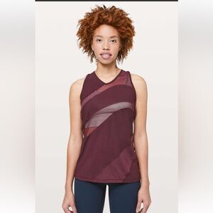 Lululemon Mesh In Motion Racerback Dark Adobe Size 8